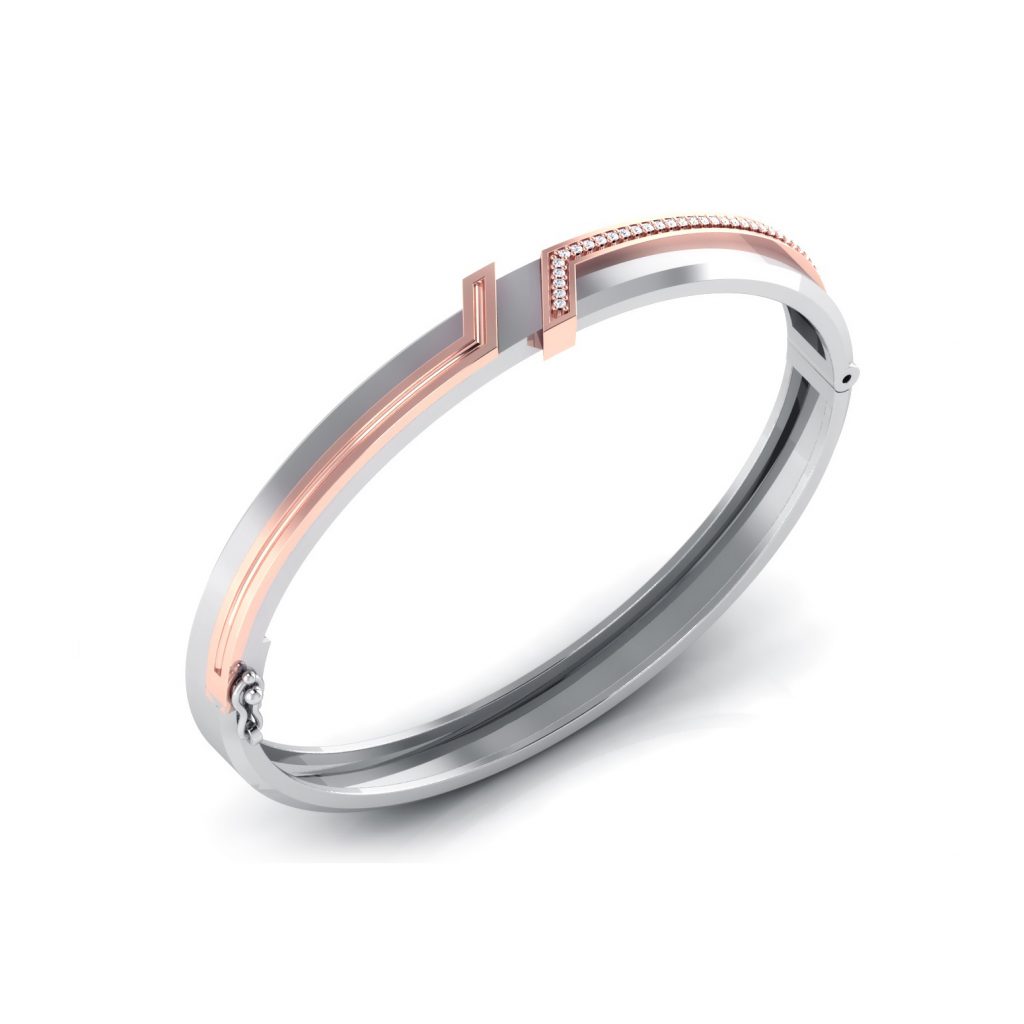 Classic Fusion Gold Diamond Hand Bracelet