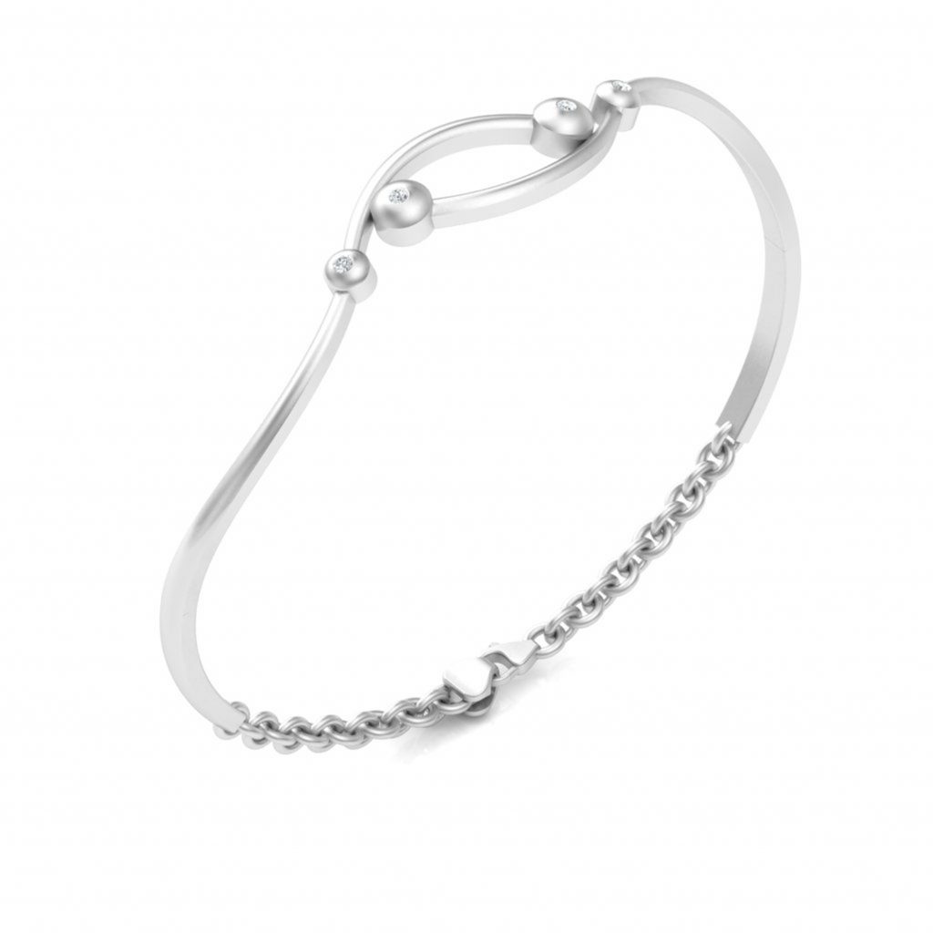 Unique Platinum Hand Kada/Bracelet