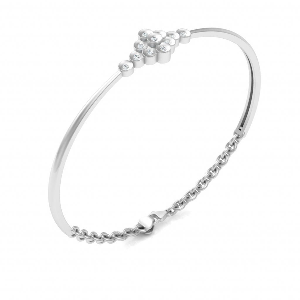 Unique Platinum Hand Kada/Bracelet