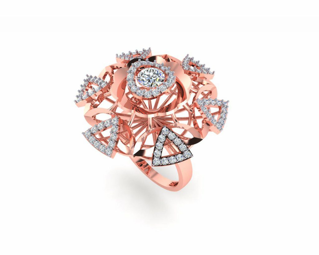 Dancing Stone Rose Gold Ring