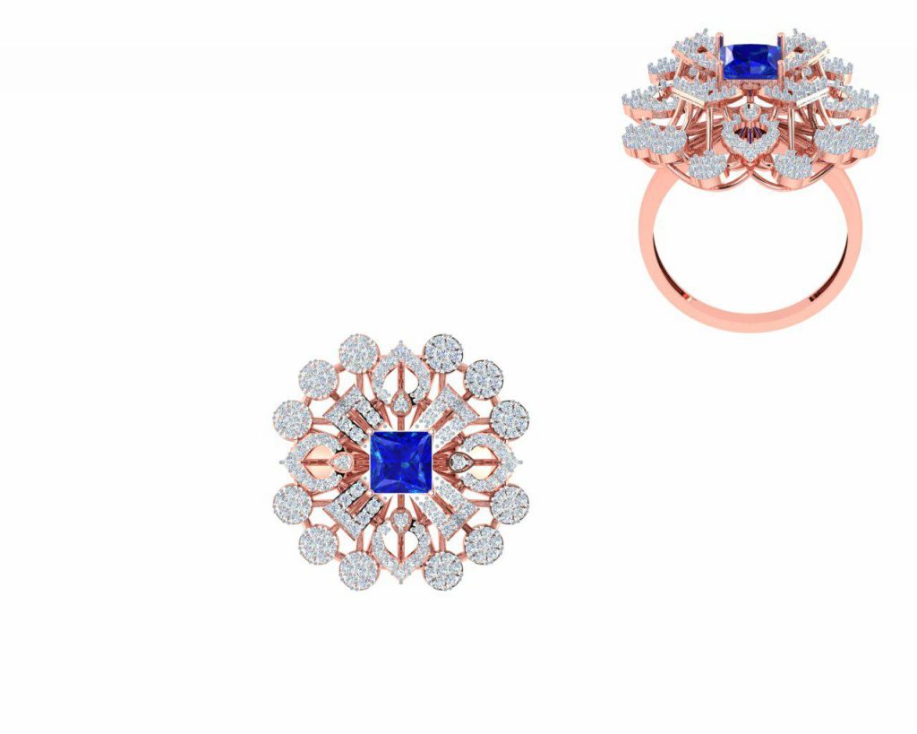Splashy Rose Gold Ring
