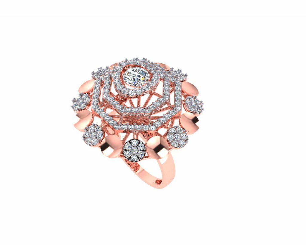 Magnificent Flower Rose Gold Ring