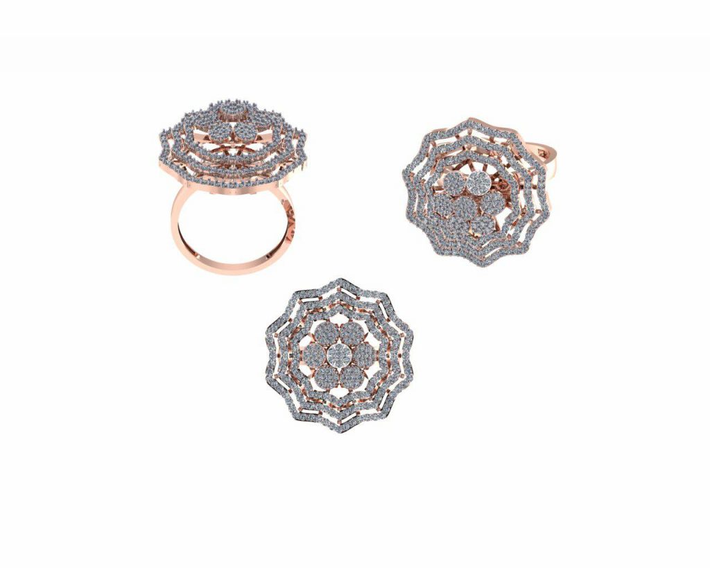 Floral Rose Gold Ring