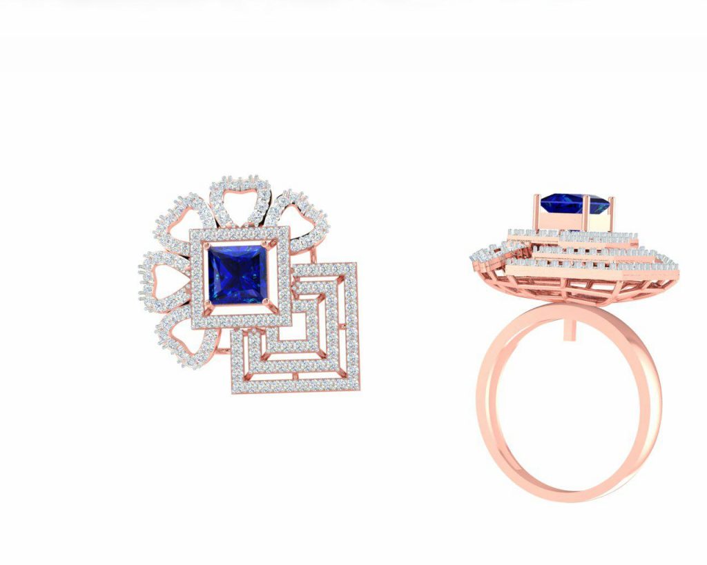 Floral Rose Gold Ring
