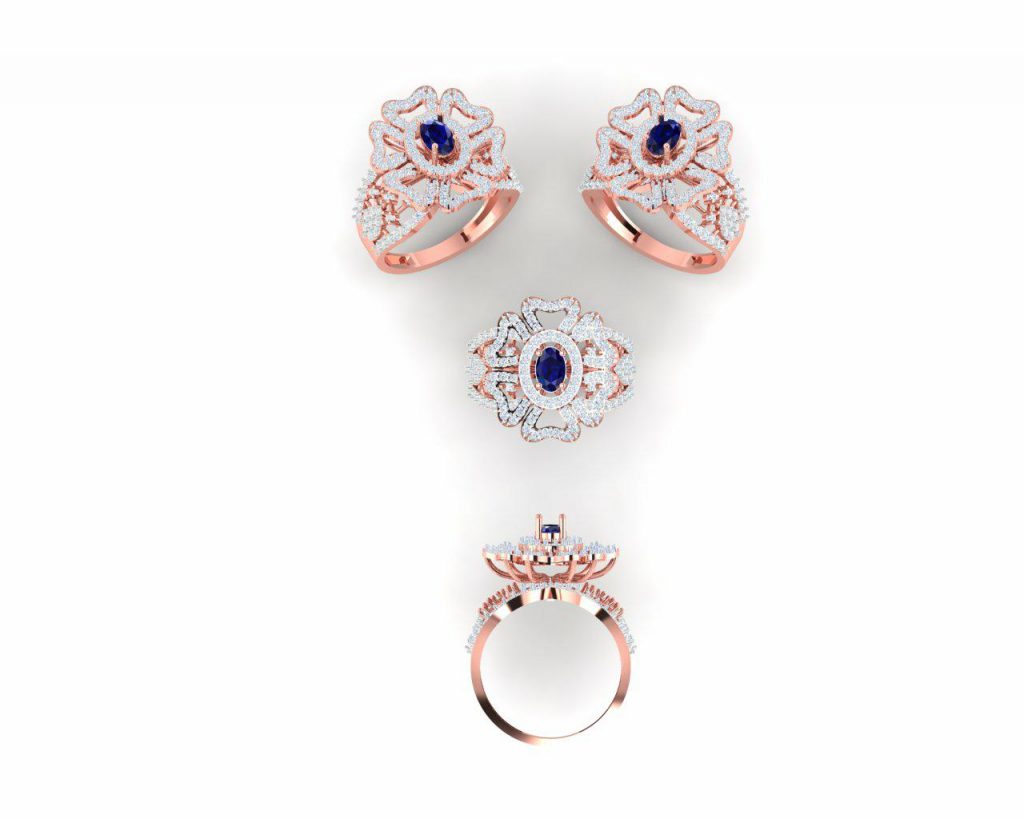 Fascinating Flower Shaped Rose Gold Ring