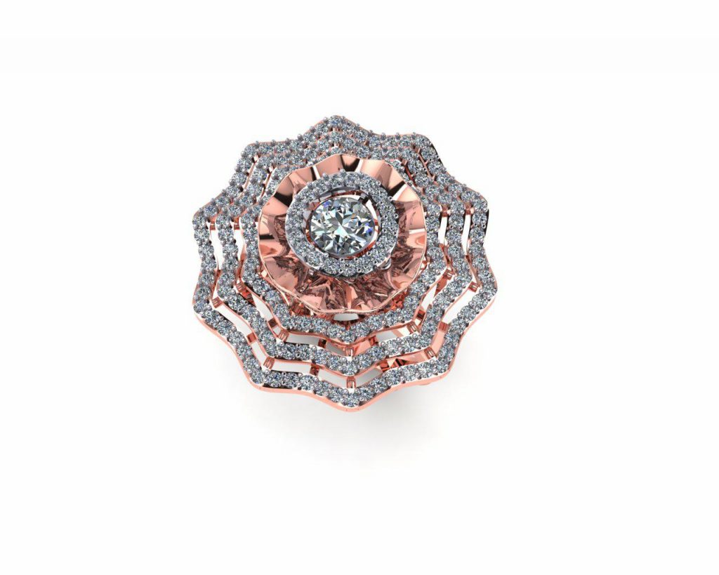 Flower Rose Gold Ring