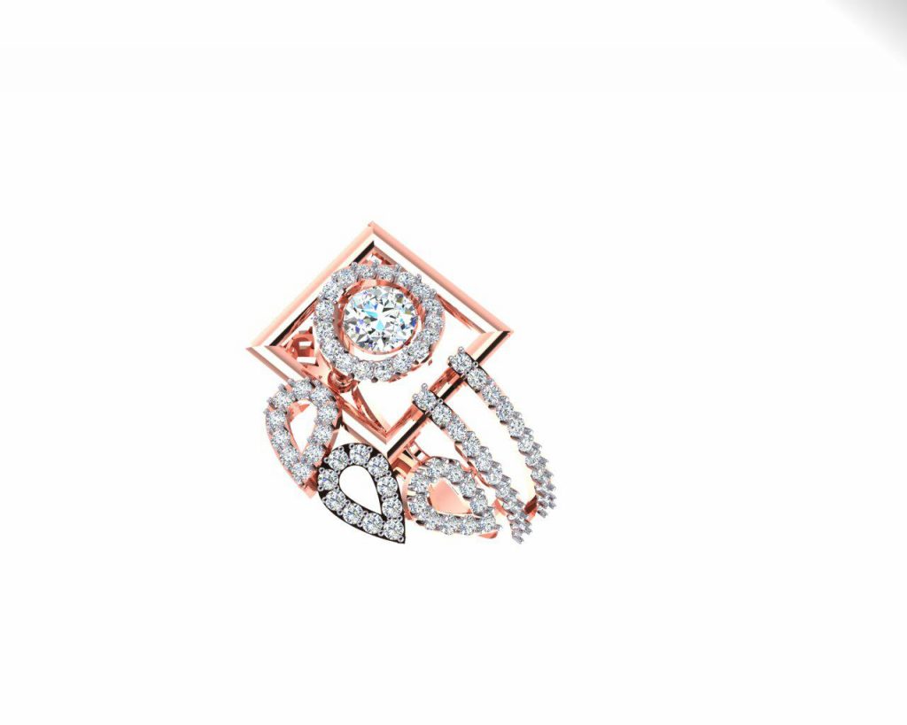 Dancing Stone Rose Gold Ring